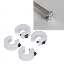 4Pcs collari di arresto della guida lineare morsetto in lega di alluminio su anelli di fissaggio del limite dell'albero ID 16MM OD 35MM spessore 10MM vite M4
