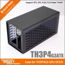 Aluminiumgehäuse für TH3P4G3 Thunderbolt3/4 ATX SFX GPU Grafikkarte Dock eGPU Metallrahmengehäuse mit OLED-Display Lüfter Kit