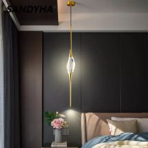 Żyrandole LED z mosiądzu i kryształów, nowoczesne, luksusowe, w stylu nordyckim, do salonu, jadalni, sypialni, dekoracja domu i...
