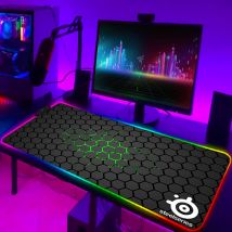 Tappetino per mouse RGB Xxl Steelseries Tappetino per laptop Tappetino per mouse da gioco Tastiera retroilluminata Gamer Ragazza Tappetini da tavolo Deskpad Mausepad Cs Go