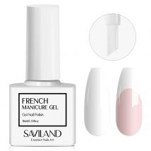 SAVILAND 10ml Smalto per unghie gel bianco Estensione francese Gel UV LED Punta francese Unghie artistiche Forniture per manicure Nail Art Starter