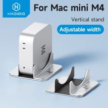 Hagibis Vertikaler Ständer für Mac Mini M4/M4 Pro, Laptop-Desktop-Ständer aus Aluminiumlegierung, rutschfester, verstellbarer Halter für den neuen Mac Mini