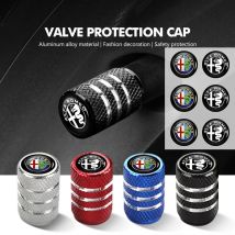 Car Wheel Tire Valve Caps Tyre Rim Stem Covers Airdust Waterproof For Alfa Romeo GT Stelvio F1 Brera Volante Tonale Gloria Disco
