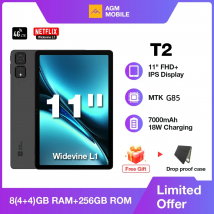 AGM T2 Tablet 11 ''FHD + Display IPS MTK-G85 Octa-Core 8GB RAM 256GB ROM 13MP + 2MP Macro 8000mAh Dropproof Android Tablet Per I Bambini