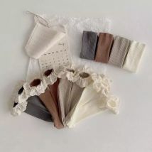 4 Paar Mode Baby Mädchen Rüschen Spitze Socken Prinzessin Knie hoch weiche Baumwolle lange Kinder Mädchen süße Socken für 0 bis 8 Jahre