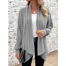 Autumn and Winter New Women's Long Sleeve Solid Loose Cardigan Coat Women