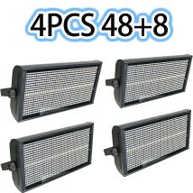 1/4PCS 200W 48 + 8Segmente LED stroboscopico 864RGB + 96 LED bianco stroboscopico Controllo vocale DMX Super luminoso DJ Disco Wish Bar Party Stage Light