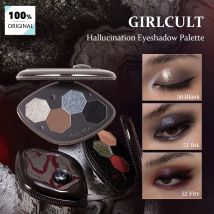Girlcult Tavolozza di ombretti per alucinazione,Fine fresate non cadute,Miscela dimensionale,Focus morbido opaco,Glamour,Lusso,Sazionale