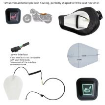 Motorcycle Accessories 12 V Fiber Motorcycle Seat Thermal Winter Heated Pad mat Waterproof Switch Button seat  heating cushions