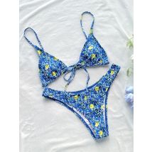 Rinabe Print Bikini Biquini String Badeanzug High Cut Bikini Set Badeanzug Frauen Bade bekleidung Beach wear zweiteilige Anzüge