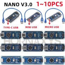 Promotion For arduino Nano V 3.0 Atmega328 Controller Compatible Board Module PCB Development Board MINI/TYPE-C/MICRO USB NANO
