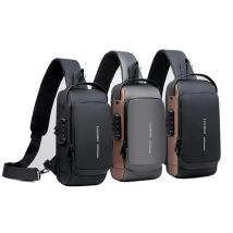 Männer Multifunktions Anti-diebstahl USB Schulter Tasche Passwort Lock Brust Tasche Reise Sling Brust Taschen Pack Messenger Pack für männer