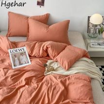 Bett bezug einfache moderne gewaschene haut freundliche bequeme Schlafzimmer ganz bedeckt Haushalts schüler Textil King Queen Size Ins