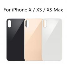 Neu für iPhone x/xs/xs max Batterie abdeckung hintere Tür Glasscheibe großes Kamera loch zurück Glas gehäuse ohne Klebe kopie