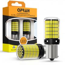 Lámpara LED de marcha atrás Canbus, Bombilla de señal de giro roja, blanca, 12V, 1156 BA15S P21W BAU15S PY21W 4014 150SMD 1157 BAY15D P21/5W, 2 piezas