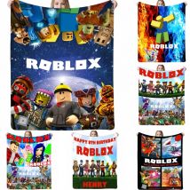 ROBLOX Creative Cute Flannel Blanket Thickened Cover Soft Warm Skin Friendly Blanket Family Sofa Blanket Flannel Cozy Blankets