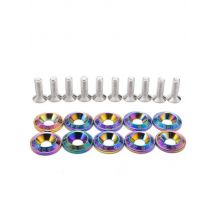 Addco Universal M6 Wide 10Pc Hex Screw Bolt Bumper Fender Washer Anodized Aluminum ADDP007