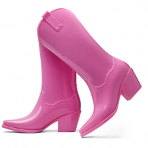 FHC klobige High-Heels-Regenstiefel, wasserdichte Damen-Botas mit mittlerer Wade, Küchenarbeitsschuhe, Cowboy-Booties, Schwarz, Rosa, Rot, Direktversand