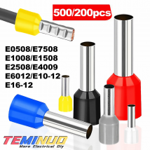 500/200 Stück Kabelhülsenklemme, 9 verschiedene Spezifikationen in mehreren Farben, Hülsenverbinder 22–6 AWG, 0,5–16 mm2
