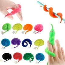 15 pezzi divertenti verme magico puntelli giocattoli per bambini bambini principianti sinuosi verme con corda invisibile giochi di società giocattoli di trucco