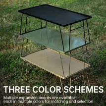 Folding Table, Portable Camping Picnic Table, Multifunctional Stacked Storage Rack, Foldable Barbecue Iron Mesh Table