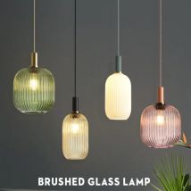 Nordic Retro Restaurant bunte Glas Pendelleuchten Kreative Wohnzimmer Lampe Einfache Nachttischlampe LED E27 Licht