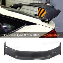 Per Honda Tipo R FL5 2022 + MD Stile Reale Nero Rosso In Fibra di Carbonio Baule Posteriore Spoiler Ala FL5 Accessori In Fibra di Carbonio Bodykit