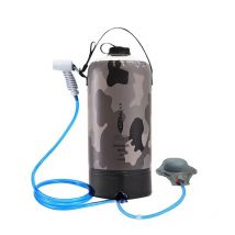 10/11L  Portable Outdoor Camping Shower Bag With Foot Pump And Shower Nozzle For Beach Swim Travel Hiking