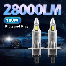 H1 LED-Scheinwerfer 30000lm hohe Helligkeit h11 h7 h4 Auto lampen 6000k hb3 hb4 Mini-Größe Auto-Lampe Plug & Play Wireless