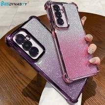 Luksusowe, brokatowe etui silikonowe na Samsung Galaxy A56 A36 A57 A37 A26 A17 A07 A15 A25 A35 A55 A14 A16 A53, odporne na wstrząsy, tylna obudowa.