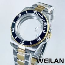 40 mm NH34 NH35 NH36 NH38 NH39 NH70 ETA2824 PT5000 Uhrwerk SilberGold Uhrengehäuse SUB GMT Aluminium Lünette Saphir