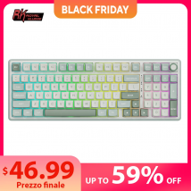 RK ROYAL KLUDGE R98Pro Pluggable Button Wired Mechanical Keyboard 98 Keys Gasket RGB Hot-swappable Gaming Keyboard MDA Keycaps