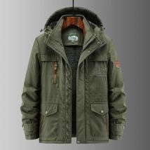Winter männer Verdicken Einfarbig Casual Trendy Einfache Grund Lose Multi Tasche Stepp Jacken Neue Mode Männlichen Mäntel Kleidung