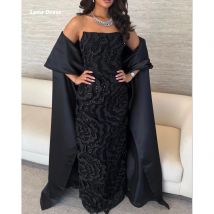 Lena Off the Shoulders Women's Evening Dress Woman Party Dresses Woman Custom Made Black Luxury 2025 Dresses Fish Tail Prom Gown