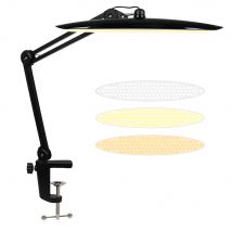 1600 Lumen LED-Schreibtischlampe mit Klemme, 20 Zoll, 24W, helle Schreibtischleuchte mit verstellbarem Arm, dimmbar, für Home-Office und Nagelstudio