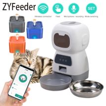 3,5 l automatische Tier fütterung Wifi App Smart Timed Dosierung Feeder Katze Hundefutter Spender 2l Auto Getränke brunnen Wasser Feeder Katzen schale