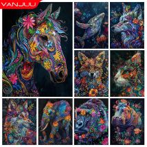 Pferd 5d Diamant Malerei Kit Wolf Fuchs Diamant Stickerei voller Diamant Mosaik Strass Kunst Bild DIY Home Dekoration