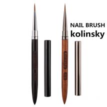 1Pc Sandelholz Griff Kolinsky Nagel Liner Pinsel Nagel Malerei Stift Acryl UV Gel Pinsel Kristall Maniküre Werkzeug Nagel Pinsel