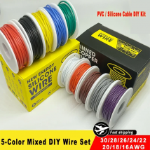 30awg 28 26 24 22 20 18 16AWG Silikon- oder PVC-verzinnter Kupferdraht-Verbindungsdraht-Kit für Elektronik-, DIY-Projekte, Stromverdrahtung