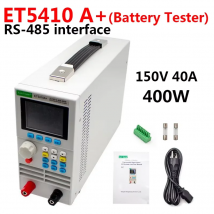 Aggiornamento ET5410A 150V40A Tester elettronico di capacità della batteria di carico CC Tester di capacità della batteria al litio piombo-acido Scarica di carica 400W