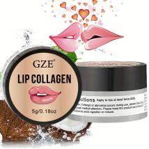 GZE Lippenschlafmaske (5 g), Lippenkollagen, Kokosnuss- und Rizinus-Lippenmaske über Nacht, feuchtigkeitsspendende Lippenmasken über Nacht