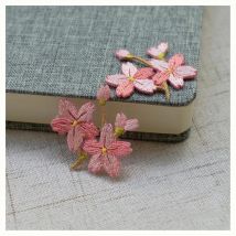 Kirsche Blossom Stickerei Aufkleber Eisen Auf Patches Naszywki Na Ubrania Parches Bordados Para La Ropa Ecusson EINE Coudre Applique