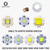 DC3V/6V/24V XML2 T6 XHP70 XHP90 XHP110 LED COB reemplazar 18W 30W 36W 45W 54W 72W para linterna luz de coche fuente de luz de buceo