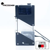 FREEZEMOD Wasserkühler-Tankpumpe mit integrierter Luftdruck, Geschwindigkeit, Durchflussrate und Temperaturanzeige. PUB-FXDDC