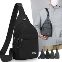 Men's Chest Bag Fashion One Shoulder Crossbody Bag Large Capacity Outdoor Sports Cell Phone Bag