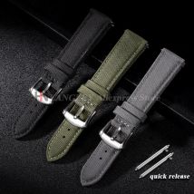 20mm 22mm Segeltuch-Uhrenarmbänder für Omega für Blancpain für Seiko Diver Uhren Armeegrünes Nylon Schnellverschluss-Herrenuhrenarmbänder