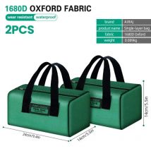 AIRAJ 2-teilige Elektriker-Werkzeugtasche, multifunktional, stark und langlebig, Oxford, verdickte Holzbearbeitungs-Aufbewahrung, tragbare Handtasche