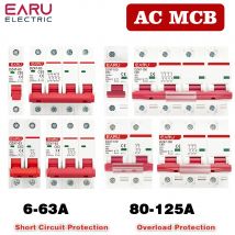 DZ47 400V 1-4P 3-125A Mini wyłącznik automatyczny typu C MCB Ochrona przed krótkim przeciążeniem 35mm Montaż na szynie Din Zdolność wyłączania 6KA