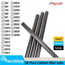 1/2Pcs 3K Twill Glänzend Carbon Faser Rohr Hohe Verbund Härte DIY Japan Material Rohr Länge 500mm RC Flugzeug Zubehör