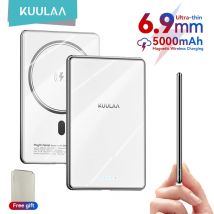 KUULAA Banca di potere magnetica 5000mAh Caricatore portatile wireless 20W Batteria esterna a ricarica rapida per Magsafe per iPhone 16 15 14